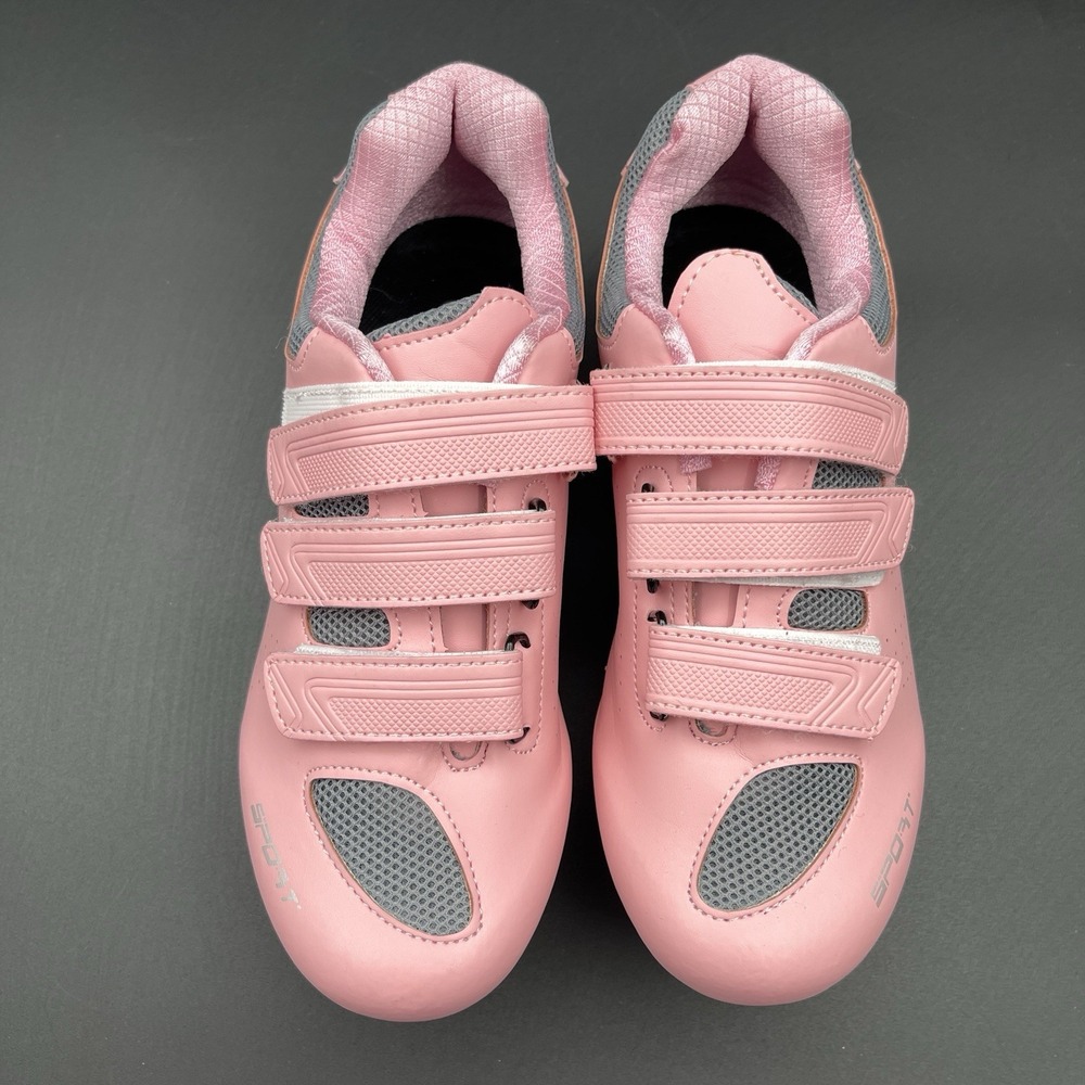 Honosuker‎ Pink Road Cycling Shoes Clipless 3 Strap EU 39 Womens Bike Shoes